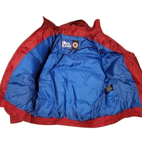 NWT NHL Colorado Avalanche Hockey Pro Down Puff Coat Red Jacket Hood Men's Large - Picture 4 of 14